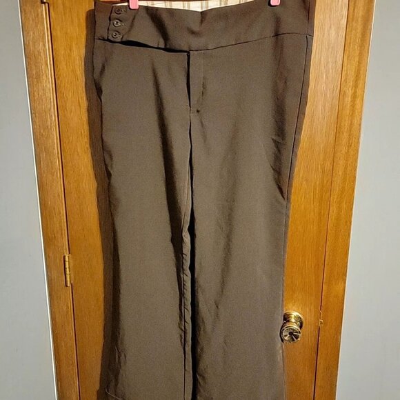 Women's Vintage Cleveland Street New York Pants size 16 Wide Cuff NEW Brown - Picture 1 of 11